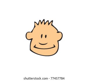 Drawing of a baby face