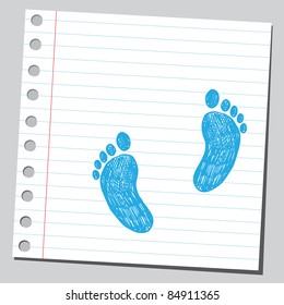 Drawing Of A Baby Feet