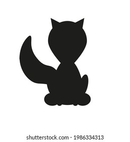drawing of baby fox on white background