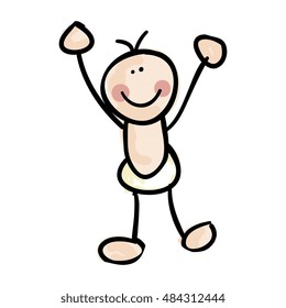 drawing baby smiling