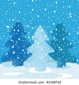 Drawing background on Christmas card