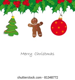 Drawing background on Christmas card