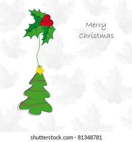Drawing background on Christmas card