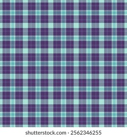 Drawing background vector seamless, difficult fabric texture textile. Apparel pattern tartan plaid check in violet and light colors palette.