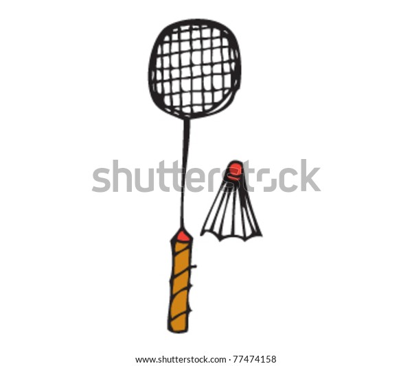 drawing badminton