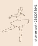 Drawing of a ballet dancer girl