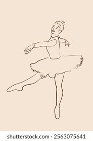 Drawing of a ballet dancer girl