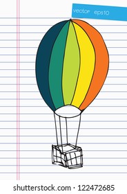 Drawing balloon on paper
