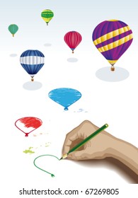 Drawing balloons