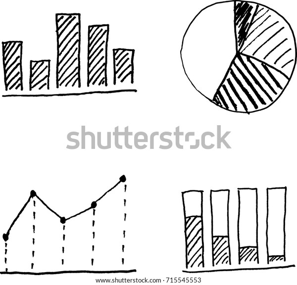 Drawing Bar Chart Line Chart Pie Stock Vector (Royalty Free ...