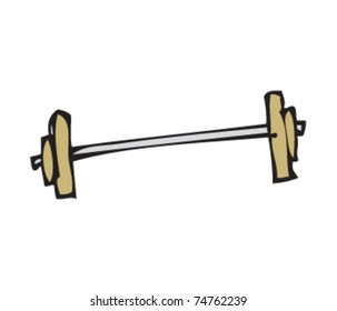 drawing of barbell