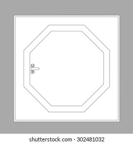 Drawing bath plumbing plan view from above
