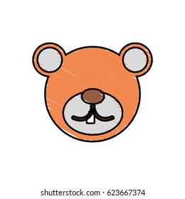 drawing bear face animal