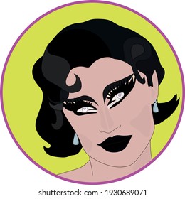 Drawing of a beautiful drag queen