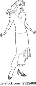 Drawing of a beautiful woman