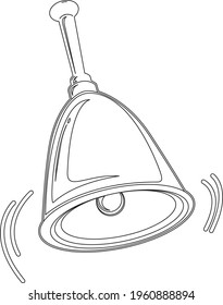 drawing bell cartoon vector illustration. isolated background