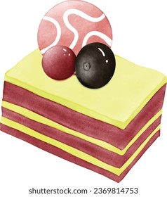 Dibujar pastel de queso de Berry al vector
