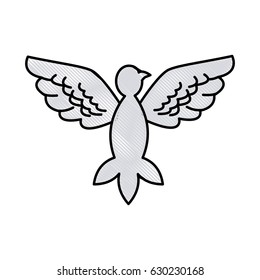 drawing bird pigeon freedom peace wings open