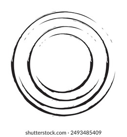 Drawing of black circle shape illustration . design eps 10