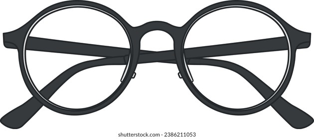 drawing black glasses without background