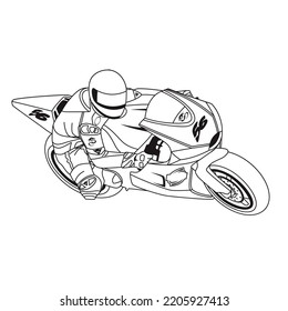 drawing black and white motorcycle vector illustration design