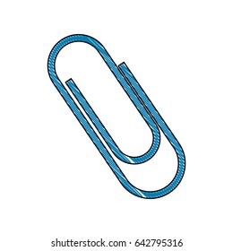drawing blue clip metal office supply object