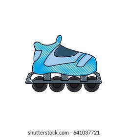 drawing blue skate sport wheels