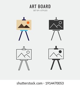 drawing board art vector icon painting