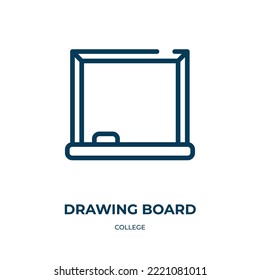 Drawing Board Icon. Linear Vector Illustration From College Collection. Outline Drawing Board Icon Vector. Thin Line Symbol For Use On Web And Mobile Apps, Logo, Print Media.