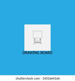 drawing board icon sign signifier vector