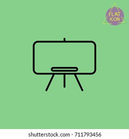 Drawing board line icon