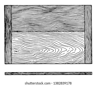 Drawing Board made of well seasoned and straight grained soft pine, it can be used for any kind of drawing, vintage line drawing or engraving illustration.