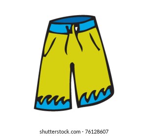 Drawing Of Board Shorts