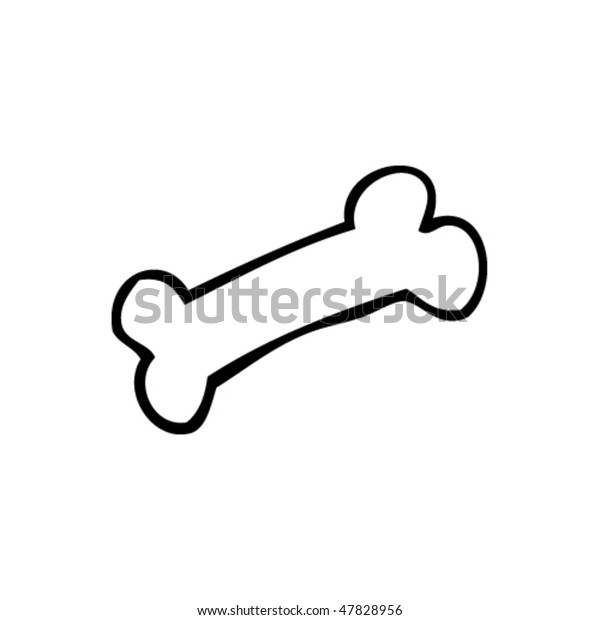 Drawing Bone Stock Vector (Royalty Free) 47828956