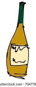 Drawing of bottle of wine