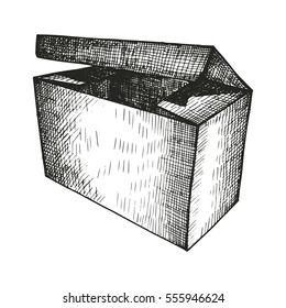 drawing box. vector illustration