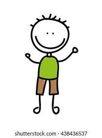 drawing boy  isolated icon design