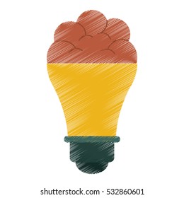 drawing brain bulb idea innovation creative outline