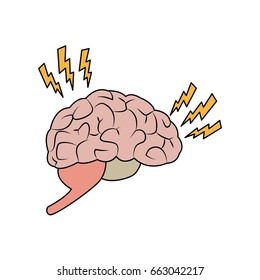 drawing brain human pain sick organ
