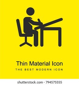 Drawing bright yellow material minimal icon or logo design