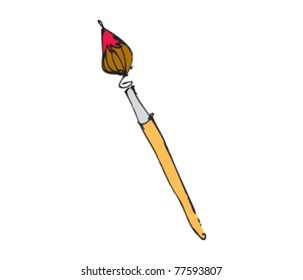 Drawing of a brush