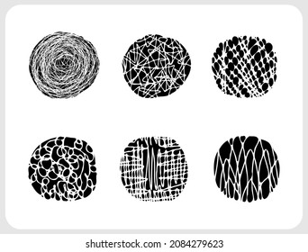 drawing brush for design use. Hand drawn paint set. Abstract scribble lines, black element in vector illustration.