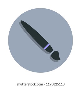 drawing brush icon in badge style. One of web collection icon can be used for UI, UX