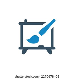 drawing brush icon vector illustration