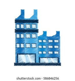 drawing building corporate icon vector illustration eps 10