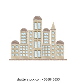 drawing building government office vector illustration eps 10