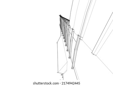 Dibujo de una ilustración vectorial de construcción