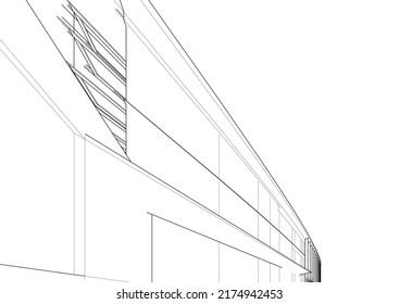 Dibujo de una ilustración vectorial de construcción
