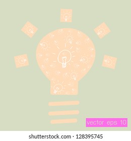 Drawing bulb light background