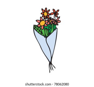Drawing of a bunch of flowers